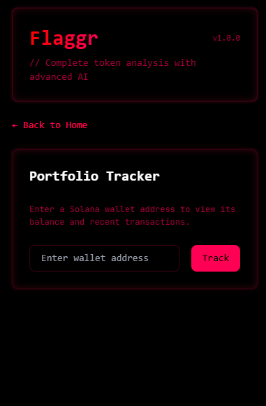 Flaggr Portfolio Tracker Interface